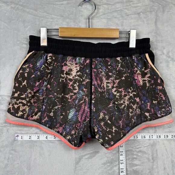 Lululemon Speed Shorts Size 4 Multicolor Splatter Abstract Run Shorts Liner Gym - Picture 2 of 10